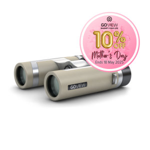 GOVIEW ZOOMR 10x34 Compact Binoculars - Light Brown MD