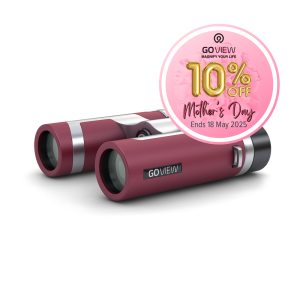 GOVIEW ZOOMR 8x26 Compact Binoculars - Ruby red MD