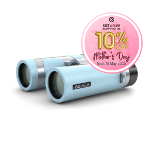 GOVIEW ZOOMR 10x34 Compact Binoculars - Miami Blue_MD