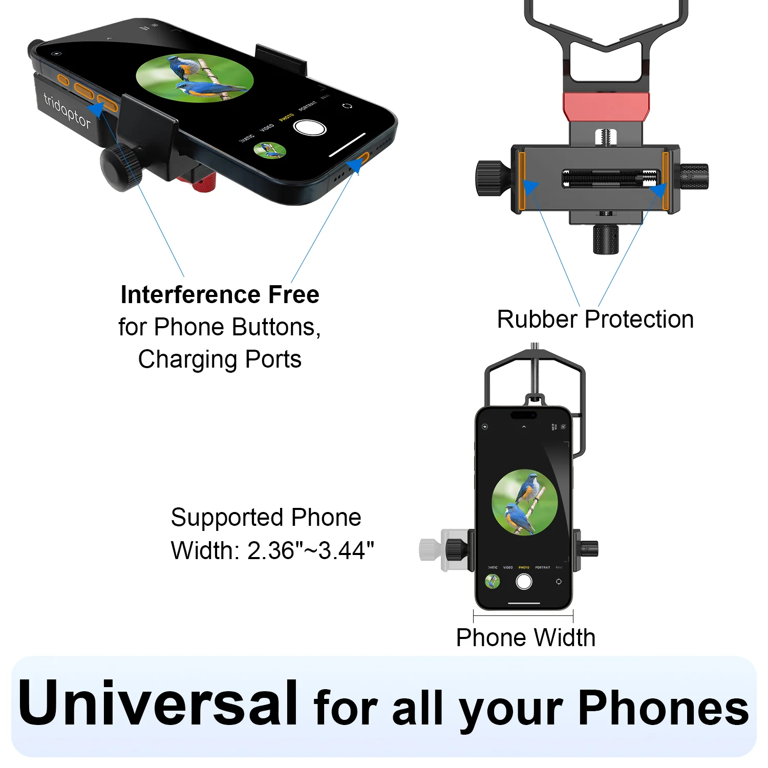 Tridaptor Universal Phone Adapter